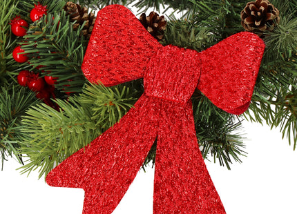 Kerstboomhanger | Strik | 2 Stuks | PVC | Rood