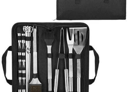 BBQ Accessoires | 20 Delige Set | Inclusief Draagtas | Roestvrij Staal