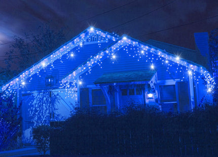 IJspegel Verlichting | 12 m + 2.5 m Snoer | 300 LED | Blauw | Koppelbaar | Flash