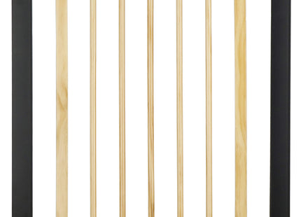 Traphekje | 75 - 110 cm | Traphek | Veiligheidshekje | Metaal | Hout | Zwart/Bruin