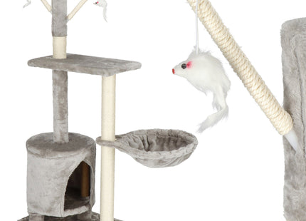 Krabpaal - 4 Etages - Voor Katten - Meubelbescherming - 49X36X87 cm - Grijs
