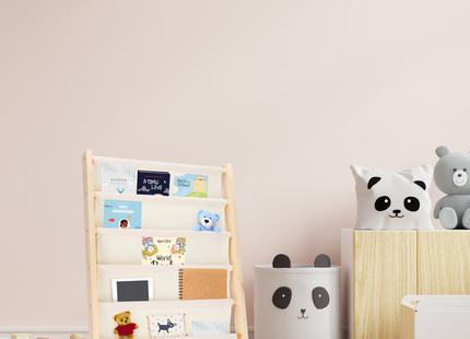 Boekenkast Kind - Hout - Linnen - 81 x 58,5 x 30 CM