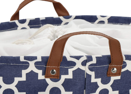 Opbergmand - Speelgoedmand - Kledingmand - Organizer - Handvatten - Marineblauw - 63 L