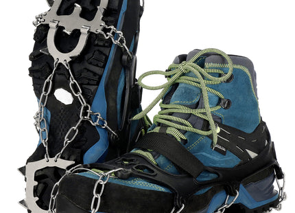 Sneeuwgripzolen - Sneeuwijzers - Spikes voor Schoenen - Anti Slip - Zilver - Zwart - 41 - 45