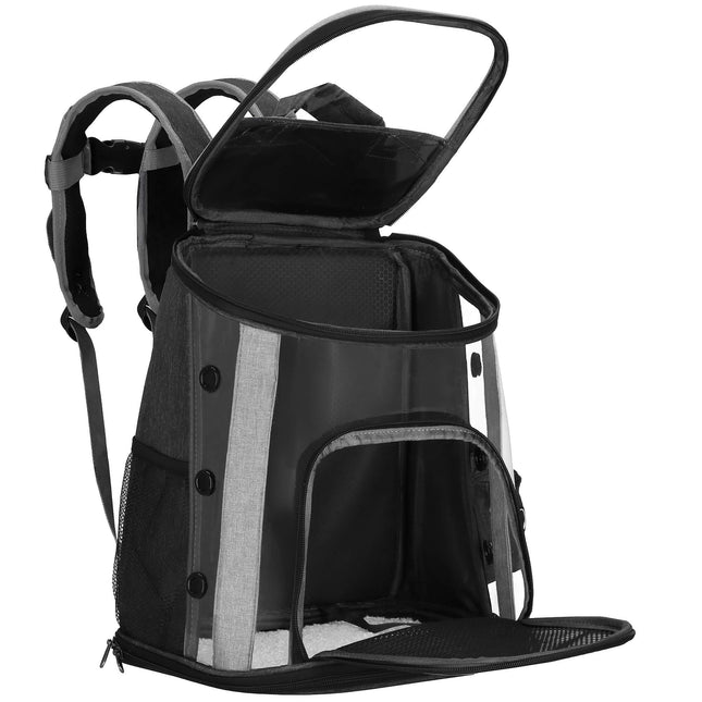 Rugzak voor Huisdieren - Reisrugzak - Draagtas - Transporttas - Huisdieren - Kat - 15 KG - 38 x 34 x 26 cm - Zwart