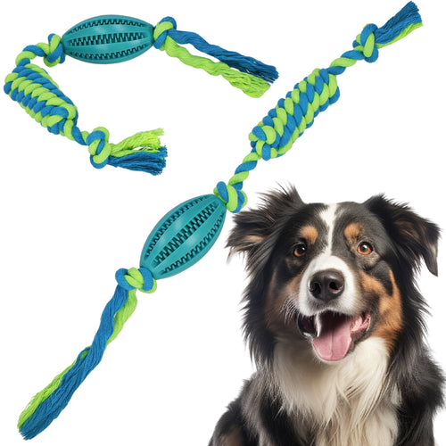 Groene rubberen bijtring voor honden