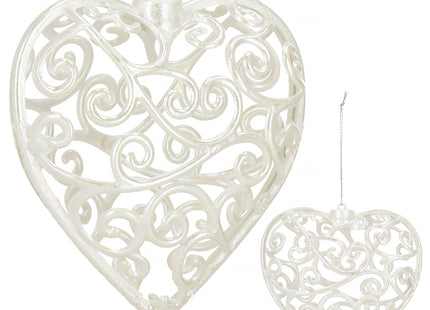 Kerstversiering | Kerstdecoratie voor binnen | Kersthanger | Hart | 9 cm