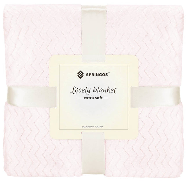 Plaid | Sprei | Deken | 160 x 200 cm | Lichtroze