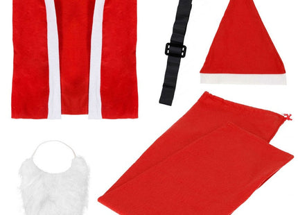 Kerstman Kostuum | 5-Delig | Rood