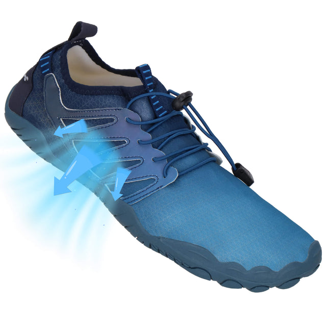Waterschoenen - AQUA Shoes - Sneldrogend - Rubber - Unisex - Blauw/Zwart - Maat 43
