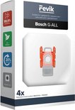 SQOON® Stofzuigerzak geschikt voor Bosch & Siemens BBZ16GALL / BBZ41FGALL Series - Alle Bosch & Siemens stofzuigers | Rode aansluiting - 4 stuks