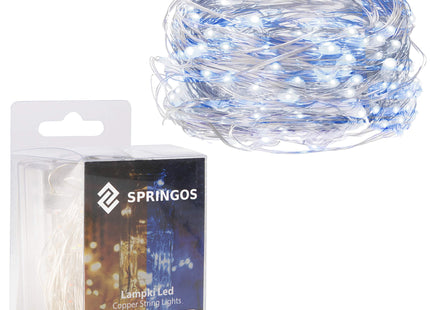 Draadverlichting Kerstboomverlichting - 100 LED - Microdraden - 9.9 M - Koel Wit/Blauw