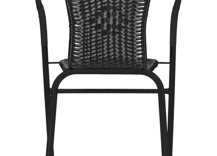 Springos Tuinstoel | Tuinstoelen | Tuinstoel Buiten | Metaal | Textielgaas |  Zwart | 130 kg
