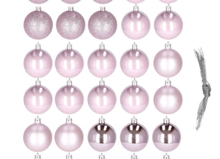 Kerstballen | 30 Stuks | 5 cm | Roze Tinten