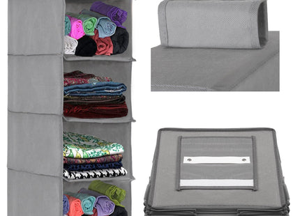 Kast Organizer | Hangend | 4 Lades | Grijs |  80 x 30 x 30 cm