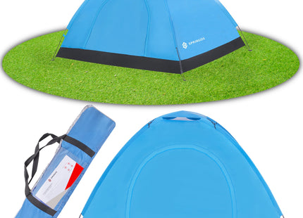 Koepeltent | Toeristentent | Kampeertent | Tent | Waterdicht | 2 Persoons | Grijs / Zwart / Blauw | 150 x 200 x 110 cm