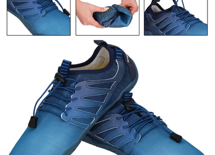 Waterschoenen - AQUA Shoes - Sneldrogend - Rubber - Unisex - Blauw/Zwart - Maat 42