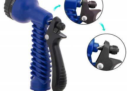 Tuinslang | 20-60 m | Magic Hose | Flexibele Tuinslang | Sproeikopvergrendeling | Blauw