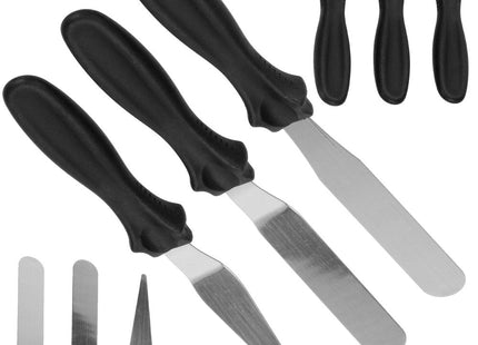 Spatel | Paletmes | 3 stuks | Zwart/Zilver