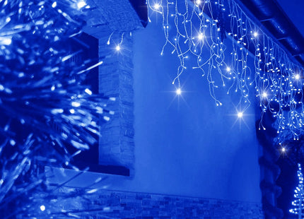 IJspegel Verlichting | 12 m + 2.5 m Snoer | 300 LED | Blauw | Koppelbaar | Flash