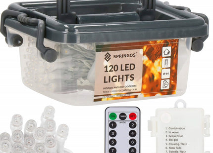 Kerstverlichting | 9 m | Batterij  | 120 LED | Warm Wit