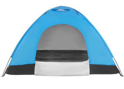 Koepeltent | Toeristentent | Kampeertent | Tent | Waterdicht | 2 Persoons | Grijs / Zwart / Blauw | 150 x 200 x 110 cm