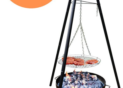 Muntel® BBQ Tripod - Driepoot - Pot - Rooster - Rookplankjes - Vuurschaal - 65 x 180 cm
