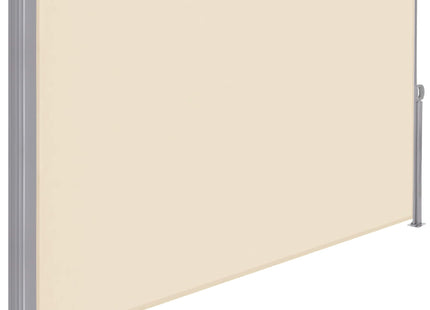 Windscherm - Tuinscherm - Oprolbaar - Waterbestendig - Staal - Aluminium - Lichtbeige - 300 X 200 CM