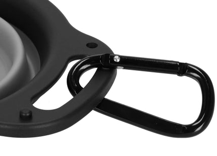 Voerbak - Reiskom - Dubbel - Opvouwbaar - Voer - Water - Grijs/Zwart