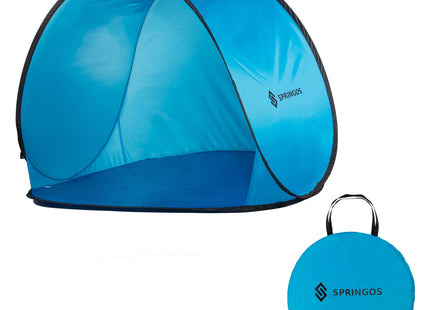 Strandtent | Pop-Up Strandtent | UV Filter | Inclusief Draagtas | 120 x 150 x 110 cm | Blauw