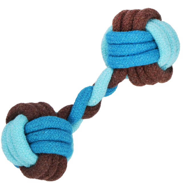 Hondenspeelgoed - Bijtring - Honden - Touw - 17 cm - Blauw