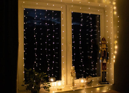 Lichtgordijn | IJspegel Verlichting | Inclusief USB En Afstandsbediening | 300 LED | Warm Wit