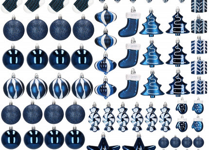 Kerstballen | 77 Stuks | Marineblauw