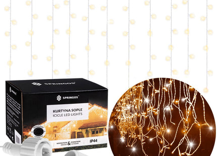 IJspegel Verlichting | 20 m + 2.5 m Snoer | 500 LED | Warm Wit | Koppelbaar | Flash