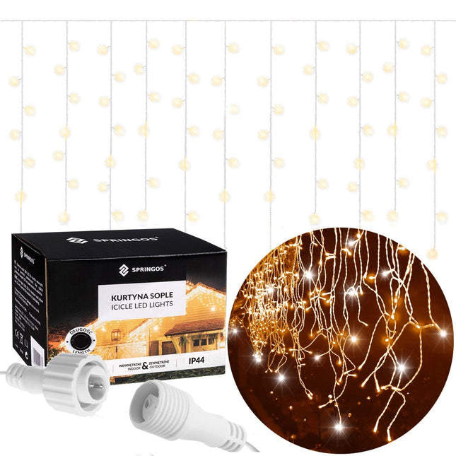 IJspegel Verlichting | 20 m + 2.5 m Snoer | 500 LED | Warm Wit | Koppelbaar | Flash