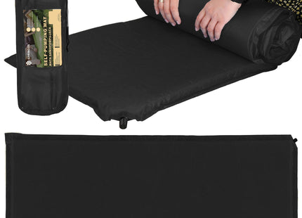 Slaapmat - Zelfopblazend - 180 cm - Inclusief Hoes - Zwart