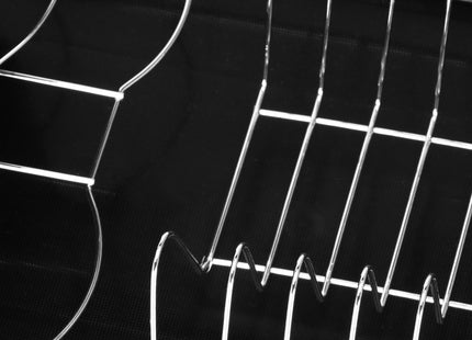 Afdruiprek - Staal - Kunststof - Zwart - 19x40x12,5 cm