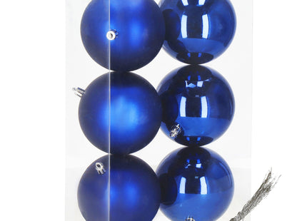 Kerstballen | 6 Stuks | 10 cm | Marineblauw