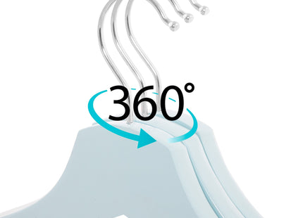 Houten Kledinghangers - 3 Stuks - Draaibaar - Luxe - Blauw