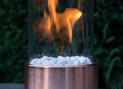 Bio Ethanol Sfeerhaard | Tafelhaard | Binnen & Buiten | Rond | Rose | Goud | ⌀ 15 CM