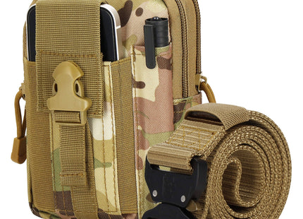 Heuptas - Riem - Buidel set - Polyester - Ritssluiting - Militair - Groen