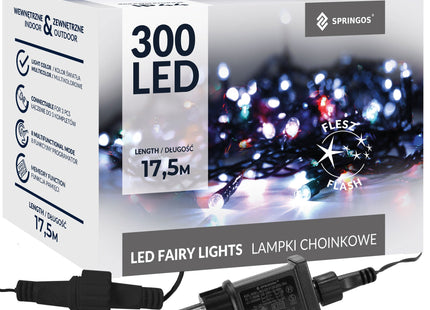 Kerstboomverlichting | met 300 LED Lampjes | 15 M | Multicolor | Flits