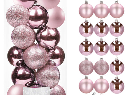 Kerstballen | 20 Stuks | 4 cm | Roze