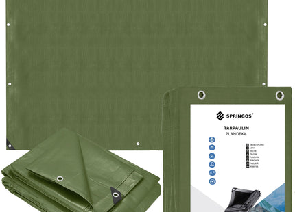 Afdekzeil | Dekzeil | Zeildoek | Waterdicht | PVC | 6 x 8 m | 120 g/m2 | Groen