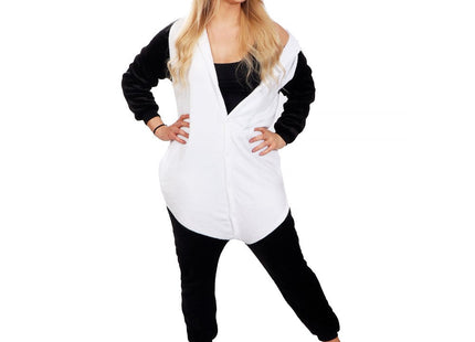 Onesie Volwassenen | Panda | Maat M | Zwart/Wit