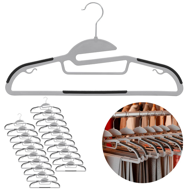 Kledinghangers | Kledinghanger | 30 Stuks | Anti-slip | Zwart | Kunststof