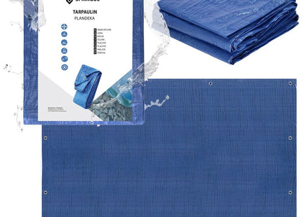 Afdekzeil | Dekzeil | Zeildoek | Waterdicht | PVC | 6 x 4 m | 60 g/m2 | Blauw