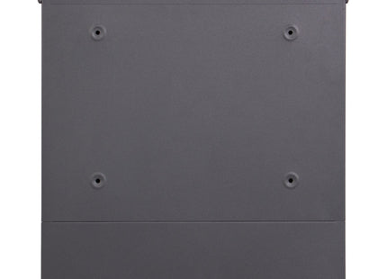 Brievenbus - Wandbrievenbus - Hangend - Kijkvenster - Staal - Zwart - Zilver- 10,5 x 37 x 37  cm
