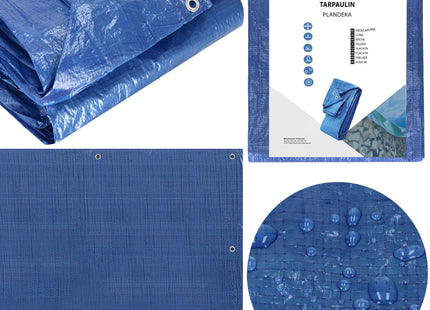 Afdekzeil | Dekzeil | Zeildoek | Waterdicht | PVC | 6 x 8 m | 60 g/m2 | Blauw