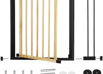 Traphekje | 75 - 82 cm | Traphek | Veiligheidshekje | Metaal | Hout |  Bruin | Zwart